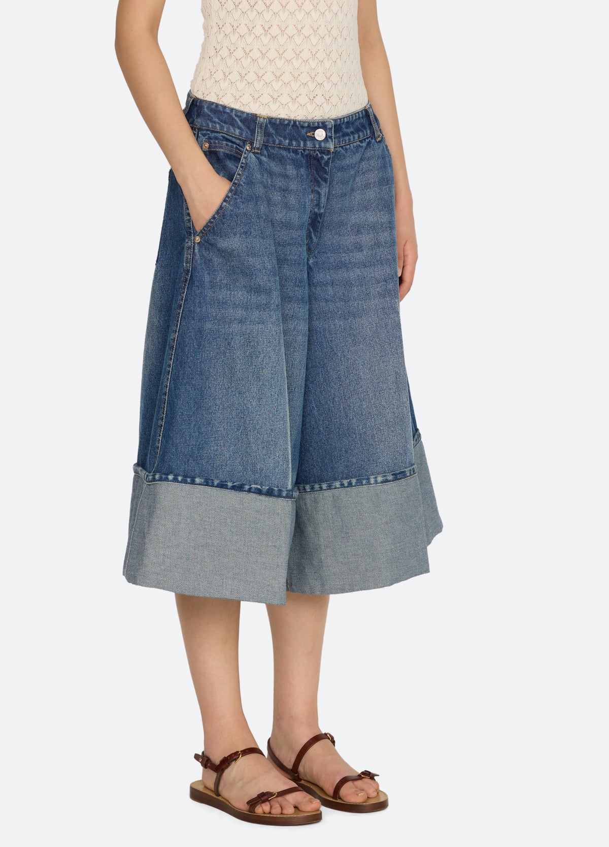 blue-lane culottes-three quarter view - 6