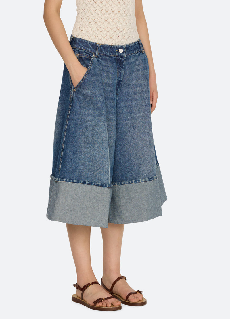 blue-lane culottes-three quarter view - 6