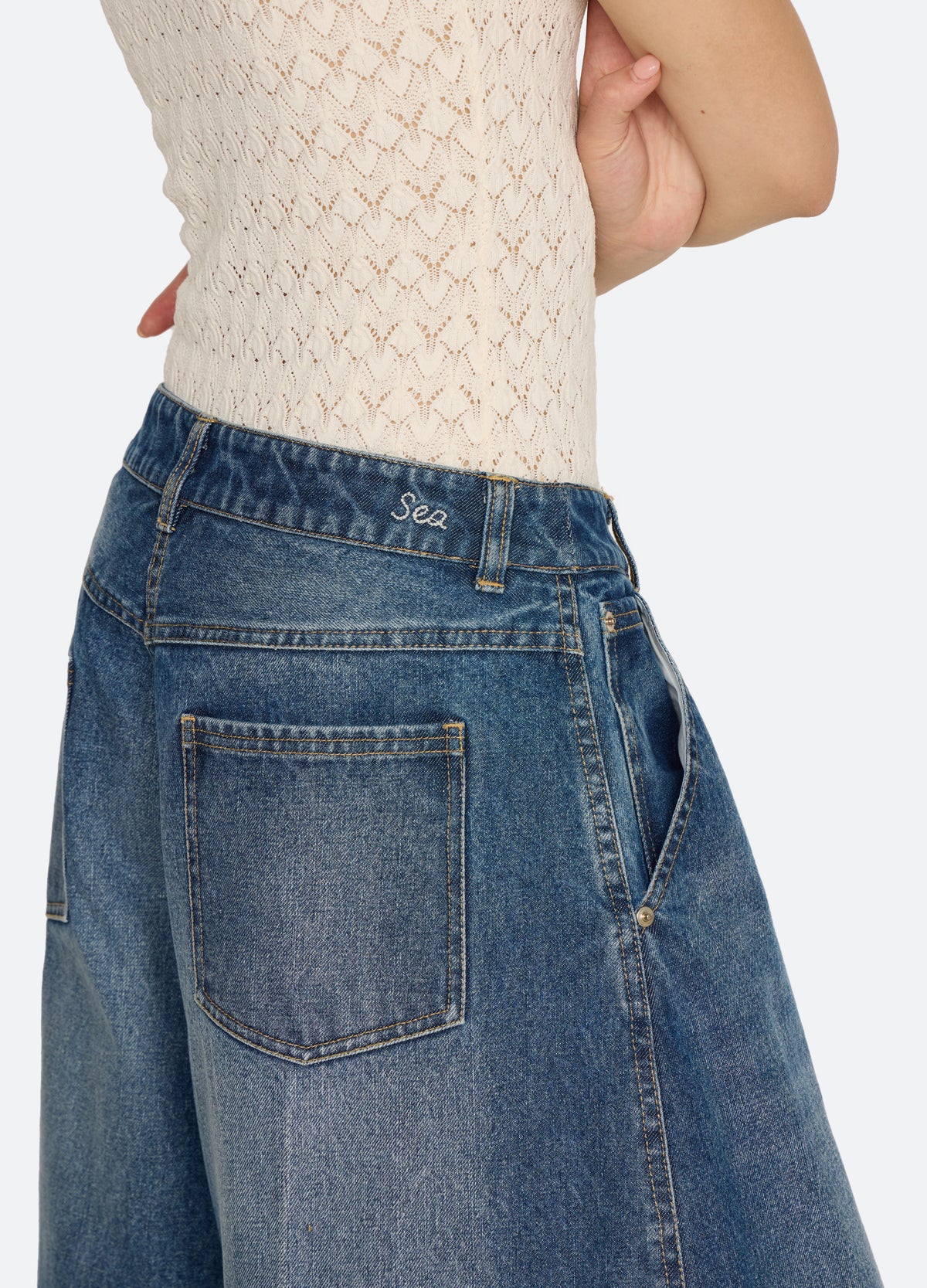 blue-lane culottes-detail view - 8