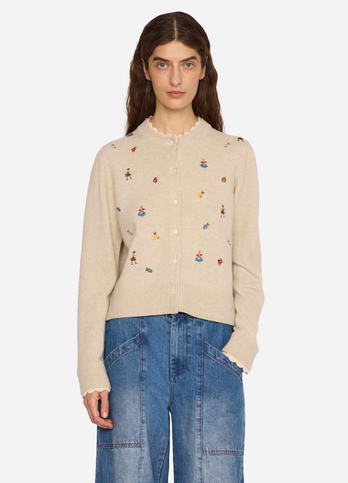 natural-liana cardigan-front view