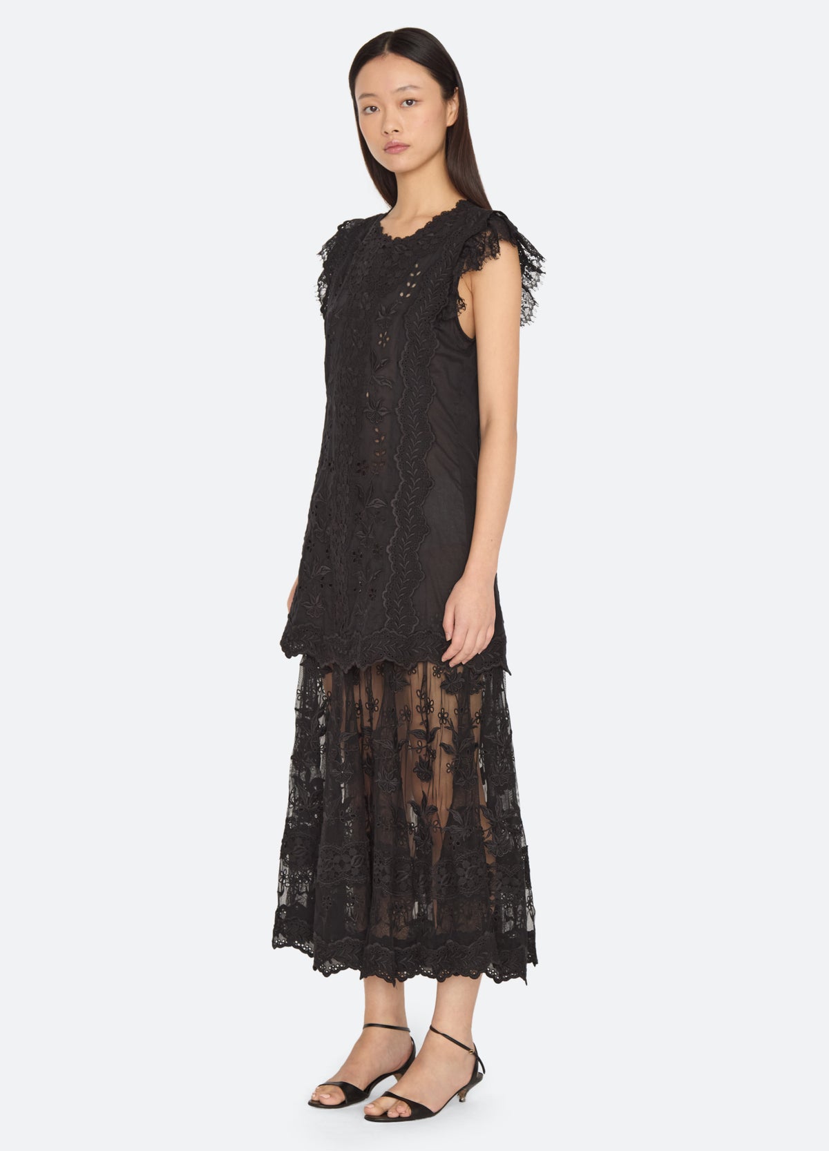 black-lovena dress-three quarter view - 5