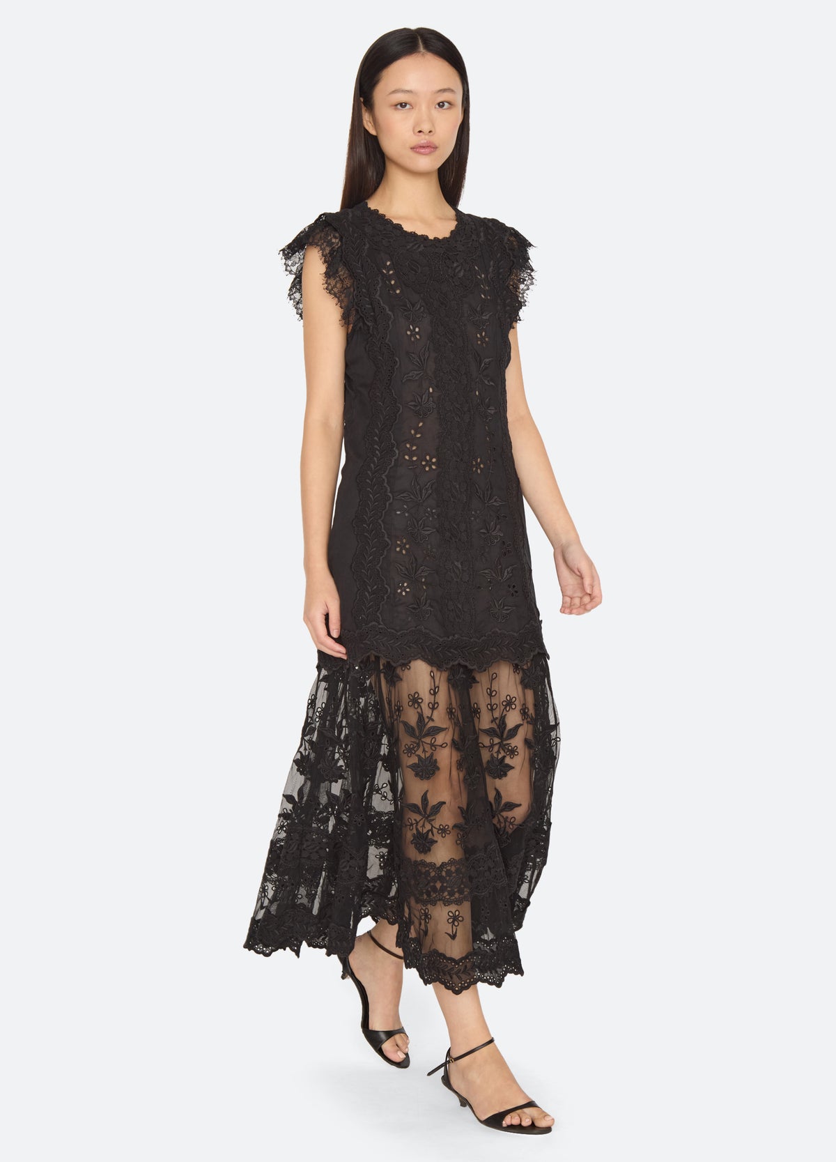 black-lovena dress-walking view - 6