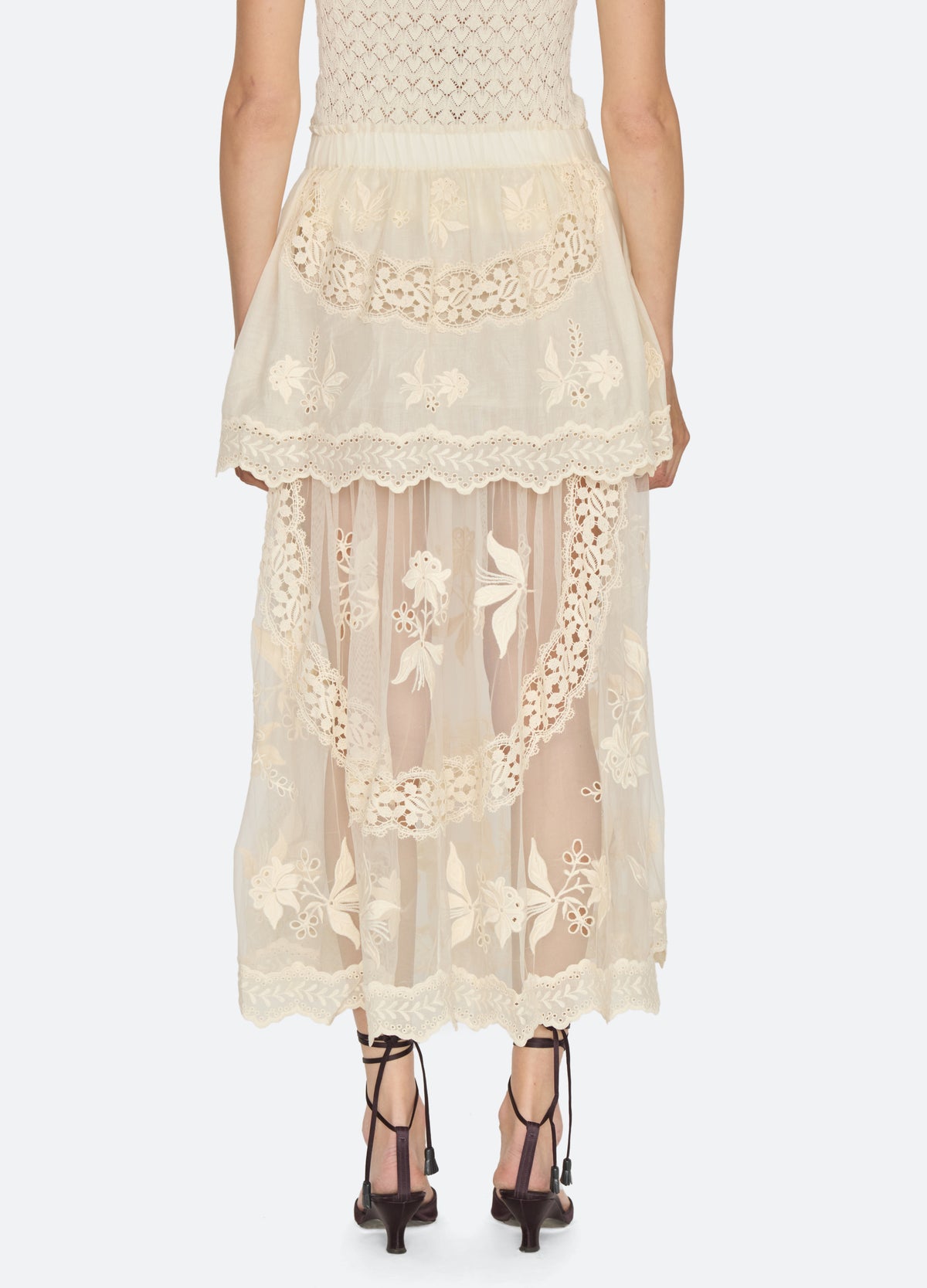 cream-lovena skirt-back view - 11