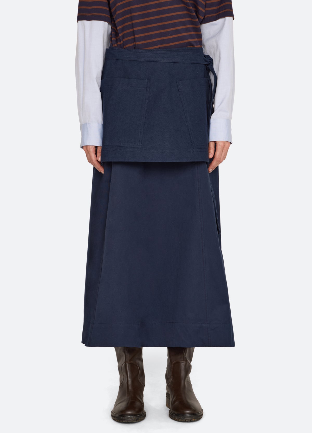 navy-mathias skirt-front view - 2