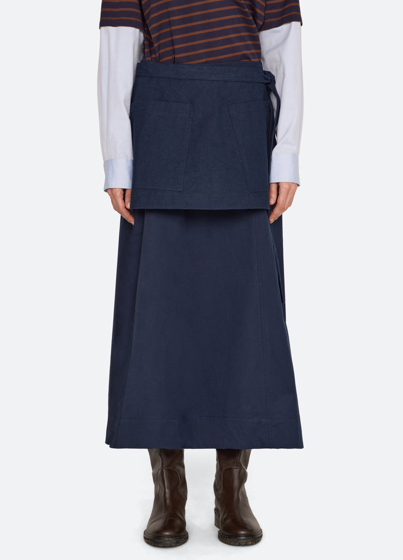 navy-mathias skirt-front view - 2