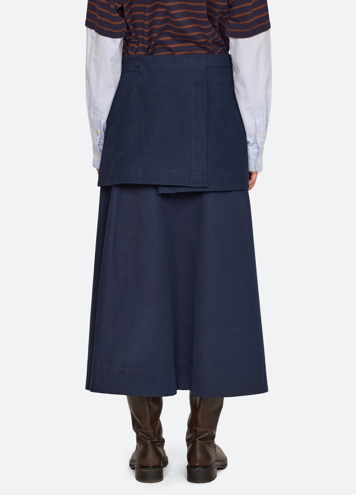 navy-mathias skirt-back view - 3