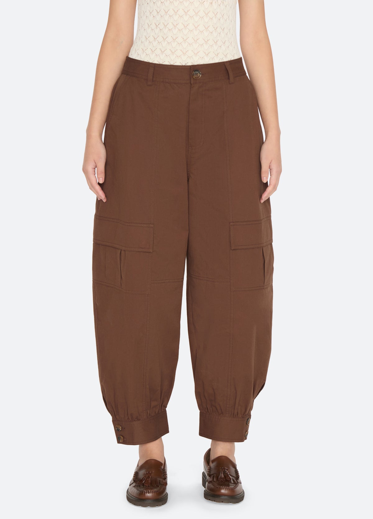 brown-mathias pants-front view - 2