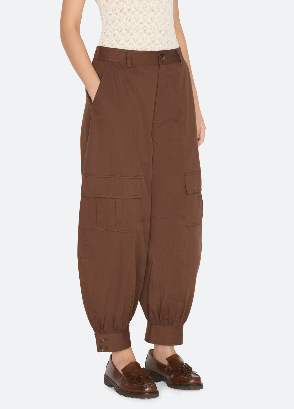 brown-mathias pants-three quarter view - 4