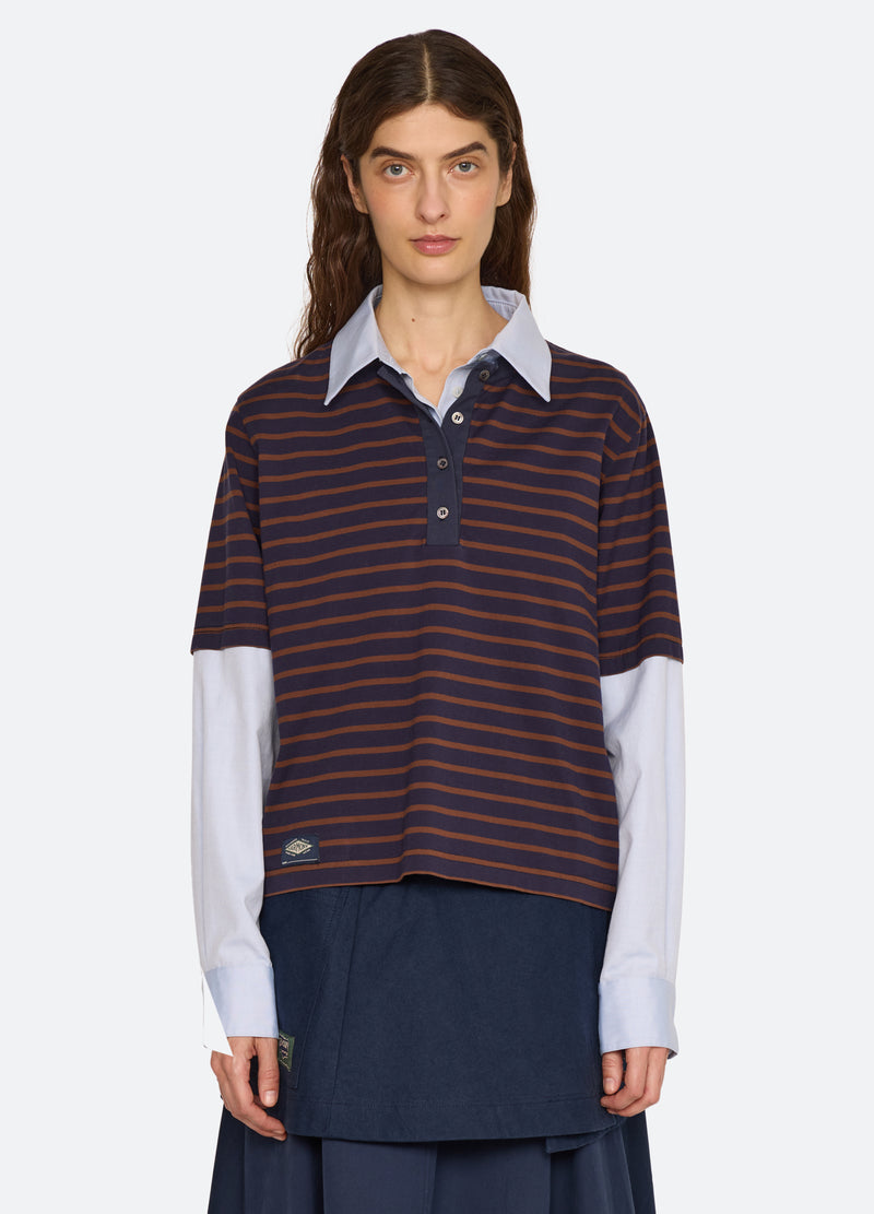 brown-perrie shirt-front view - 2