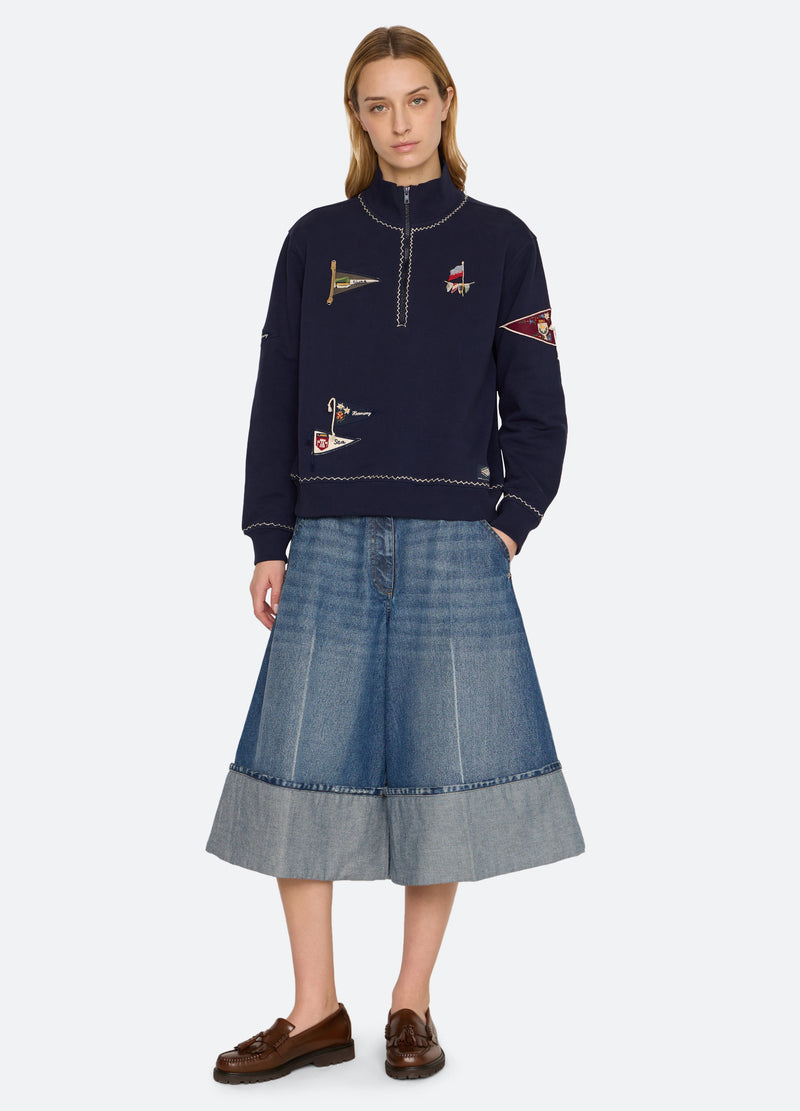 navy-perrie sweatshirt-full body view - 8