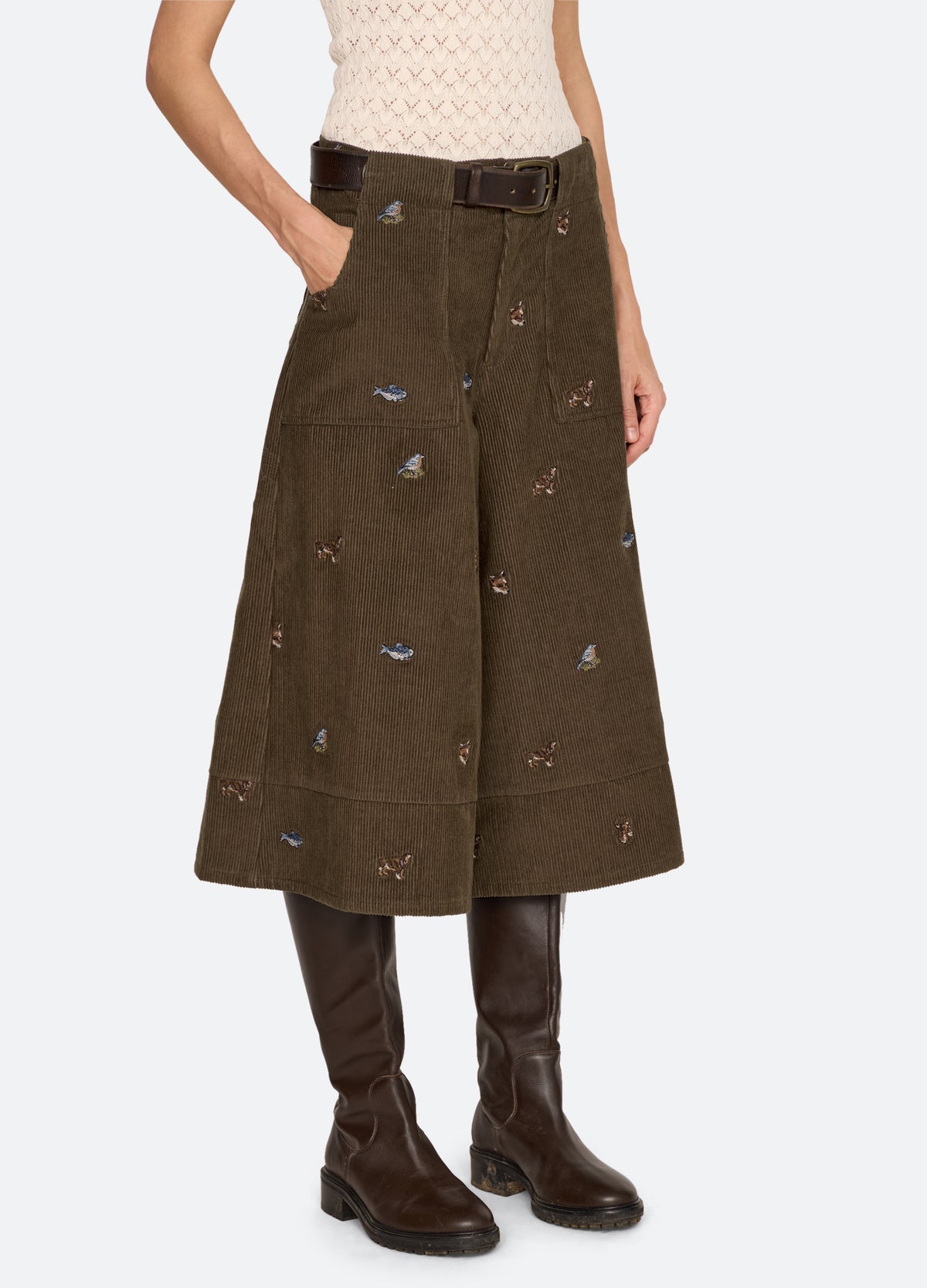 olive-perrie culottes-three quarter view - 6