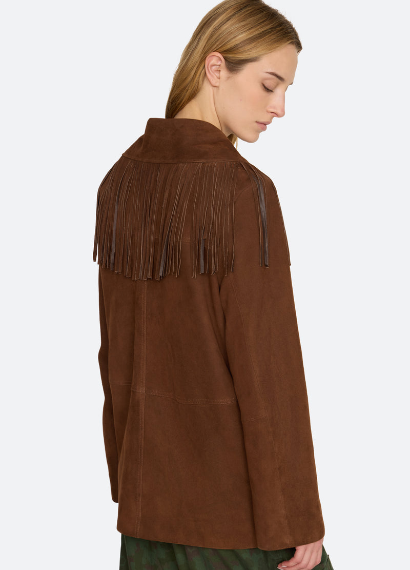 cognac-samantha jacket-detail view 2 - 9