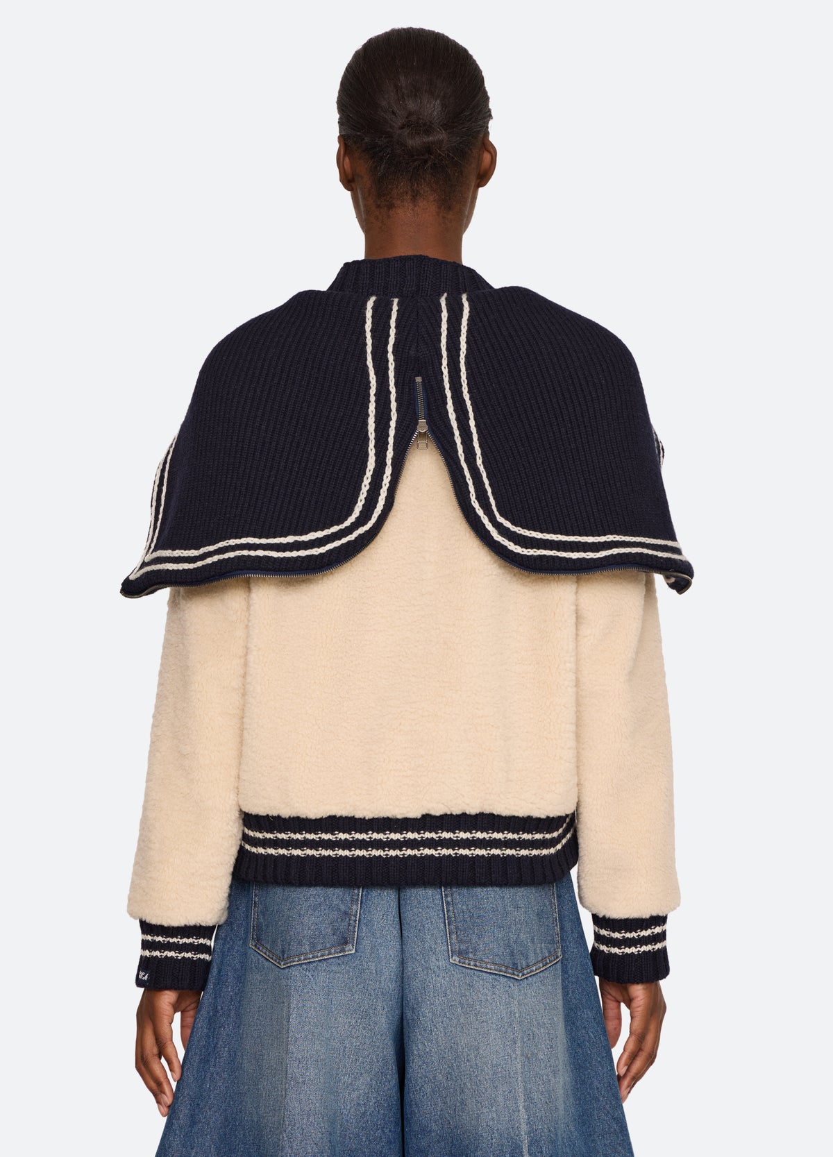 cream-stefanie jacket-back view - 3