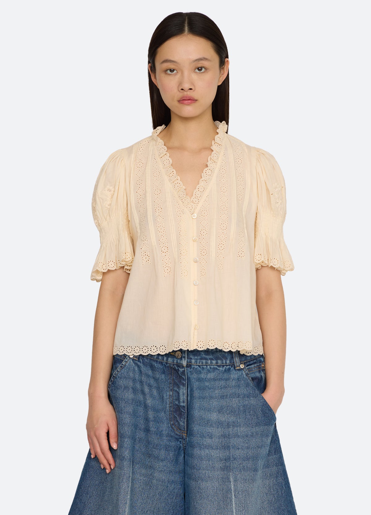 cream-taegan top-front view - 8