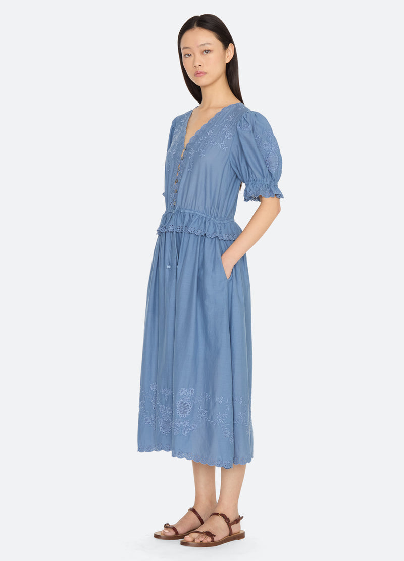 blue-taegan dress-three quarter view - 4