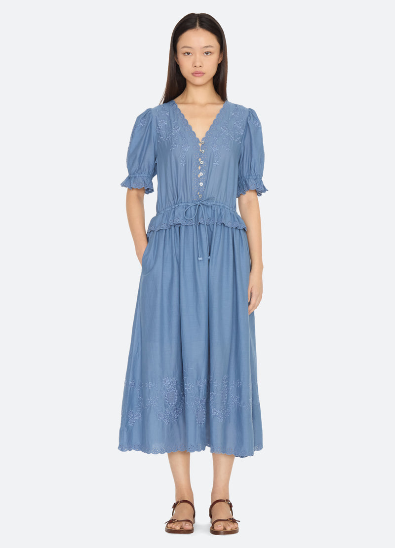 blue-taegan dress-front view 2 - 5