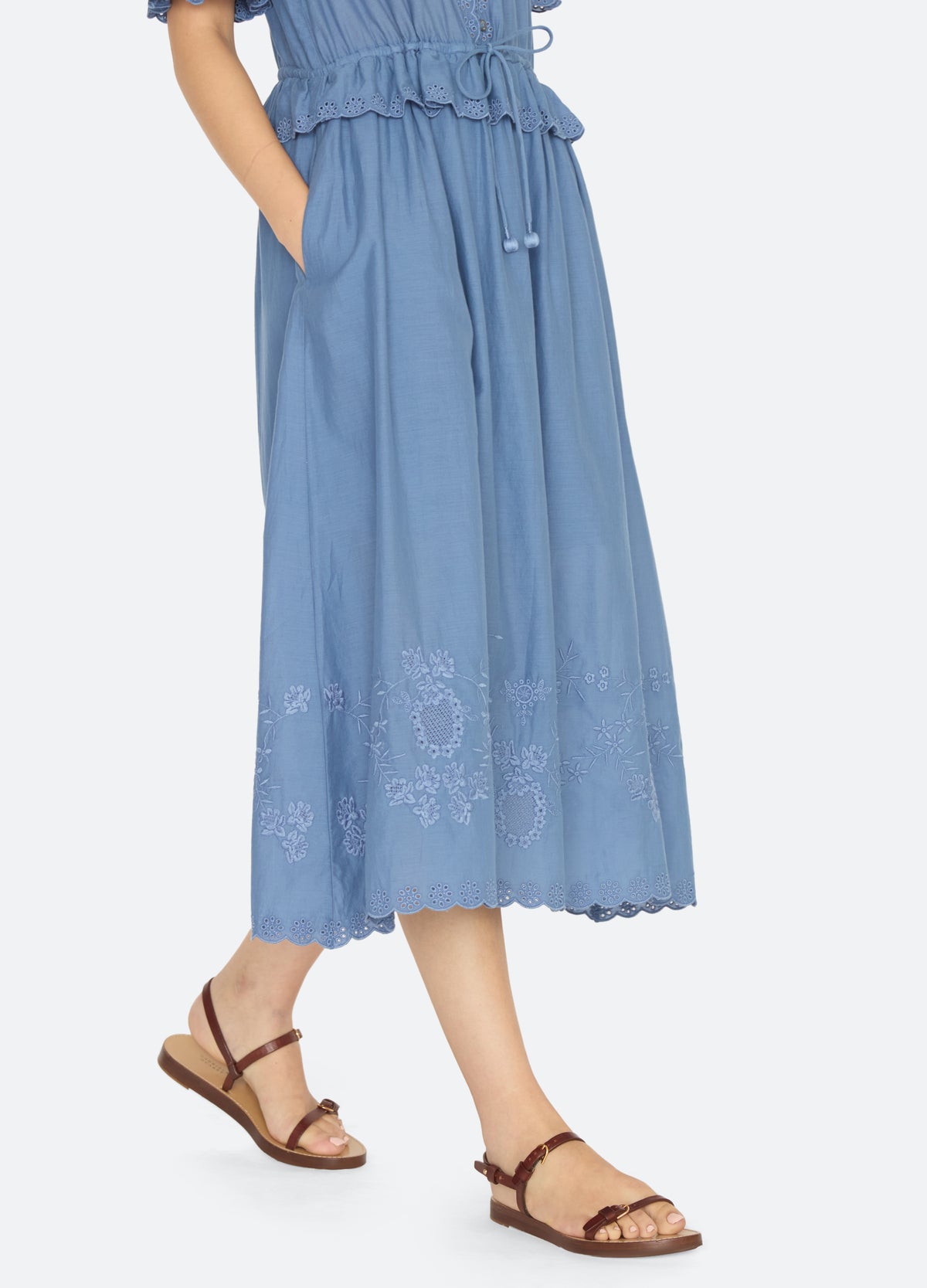 blue-taegan dress-detail view 2 - 8