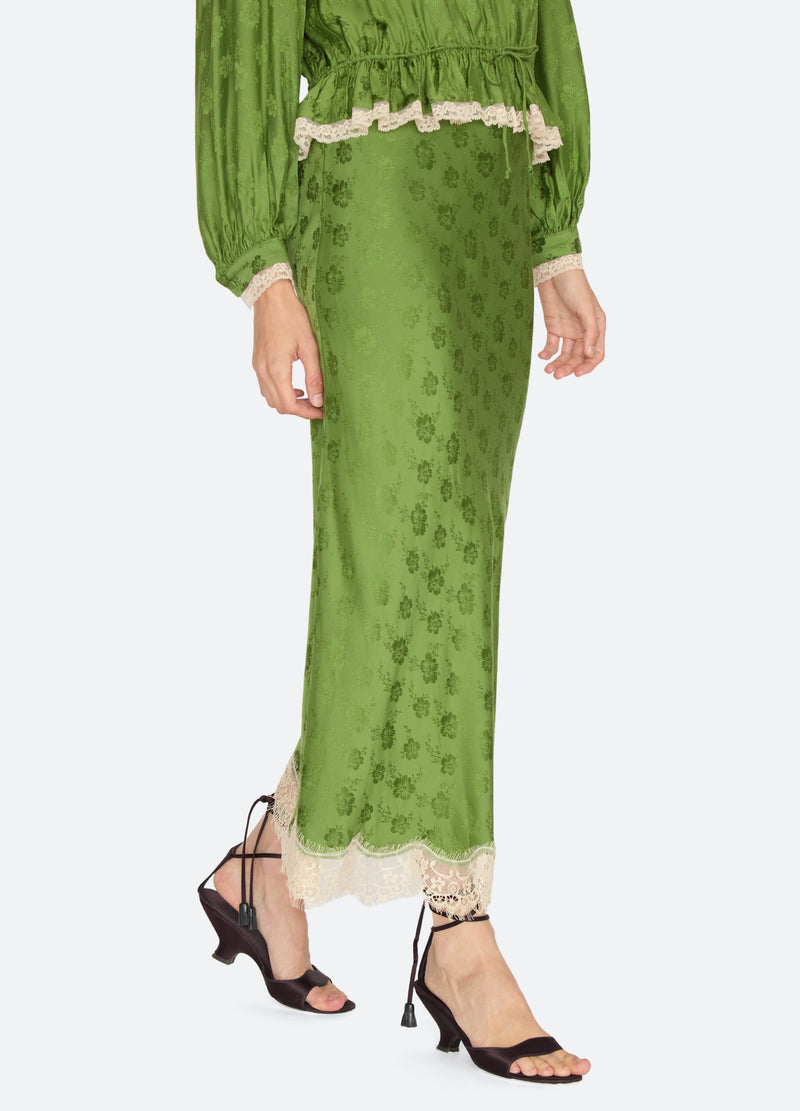 green-ethel skirt-walking view - 8