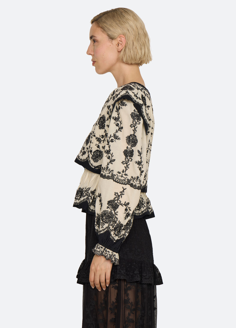 multi-gertrude blouse-side view - 3