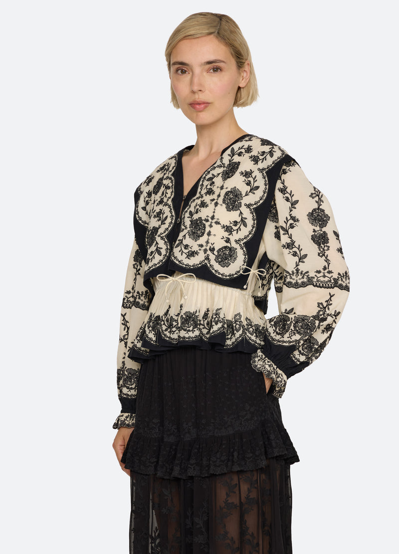 multi-gertrude blouse-three quarter view - 4