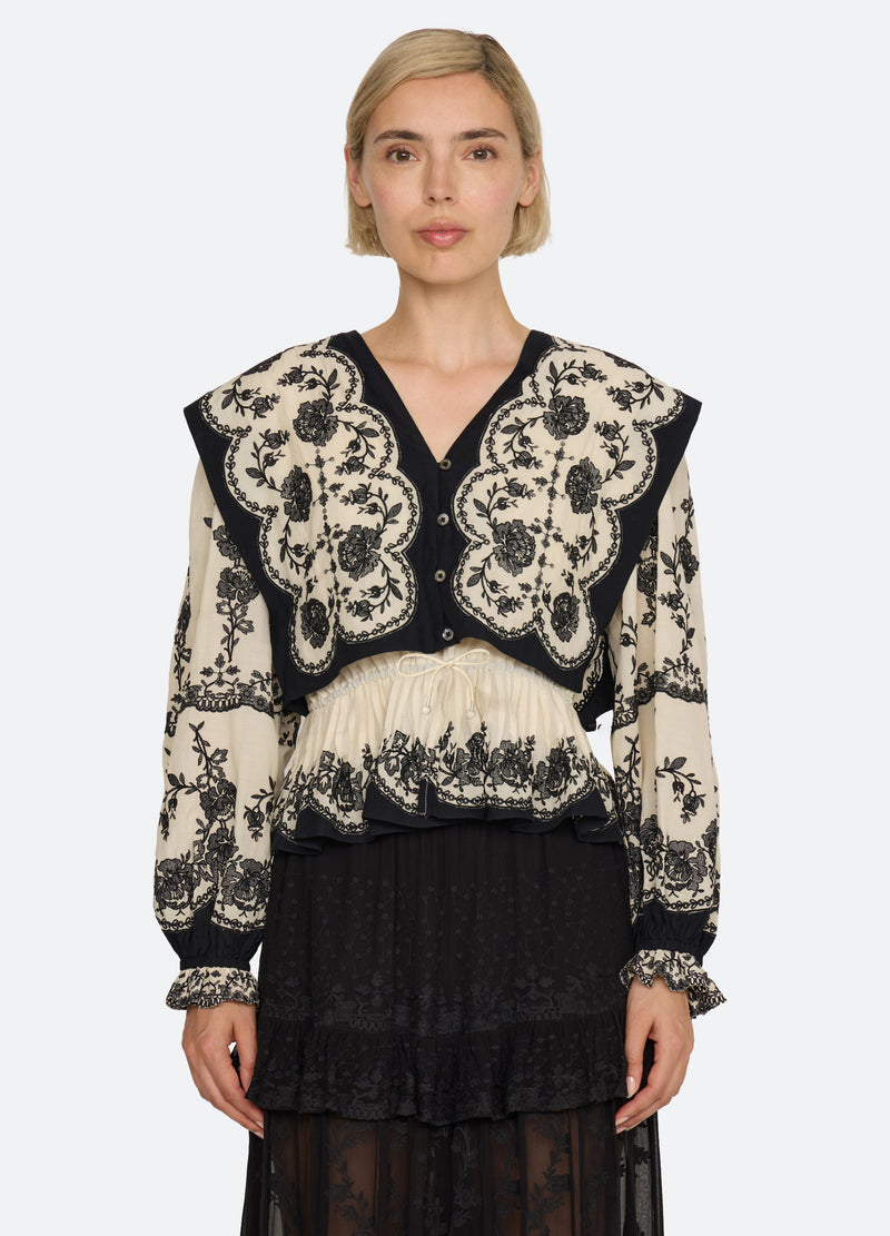 multi-gertrude blouse-front view 2 - 5