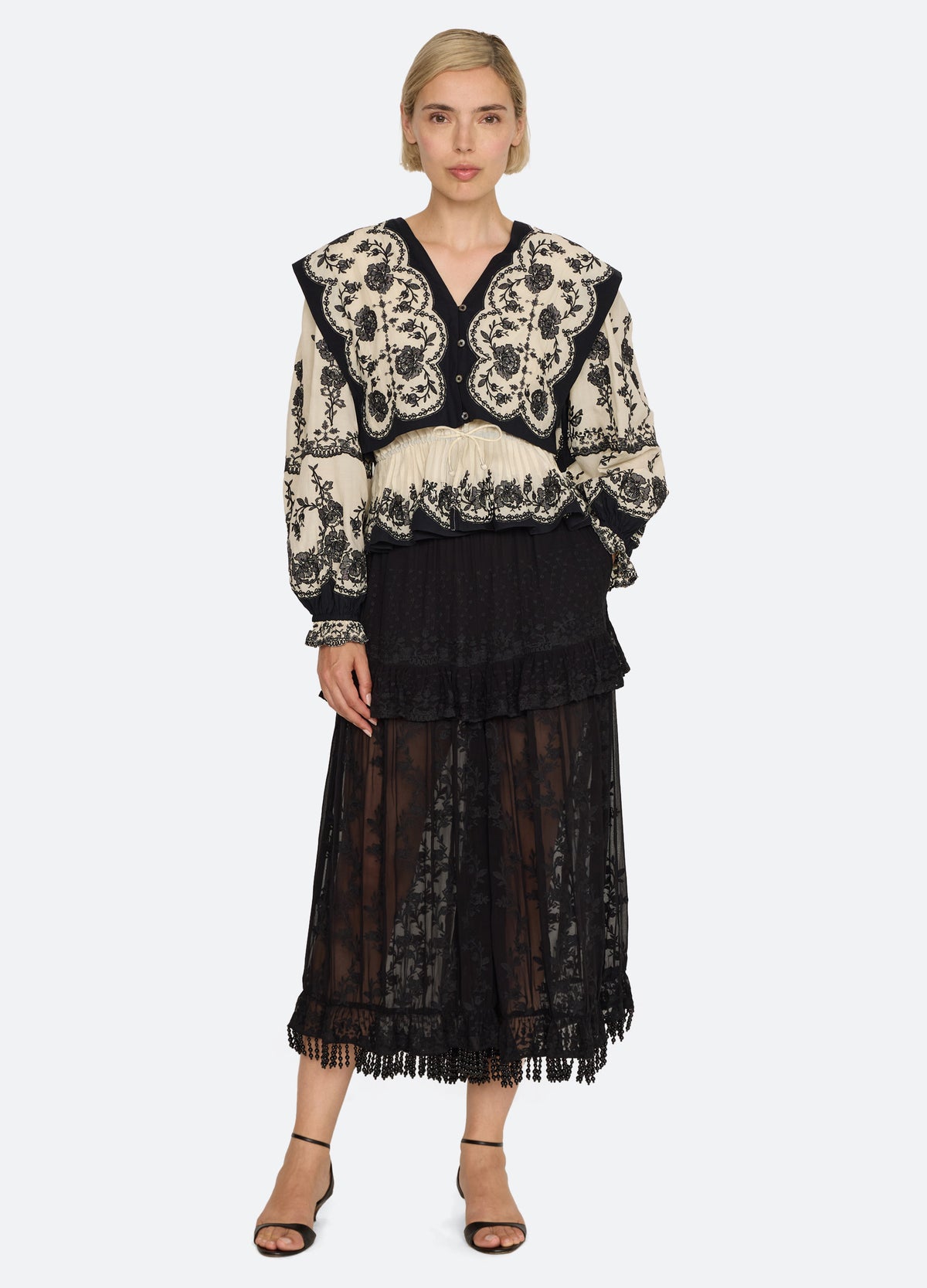multi-gertrude blouse-full body view - 6