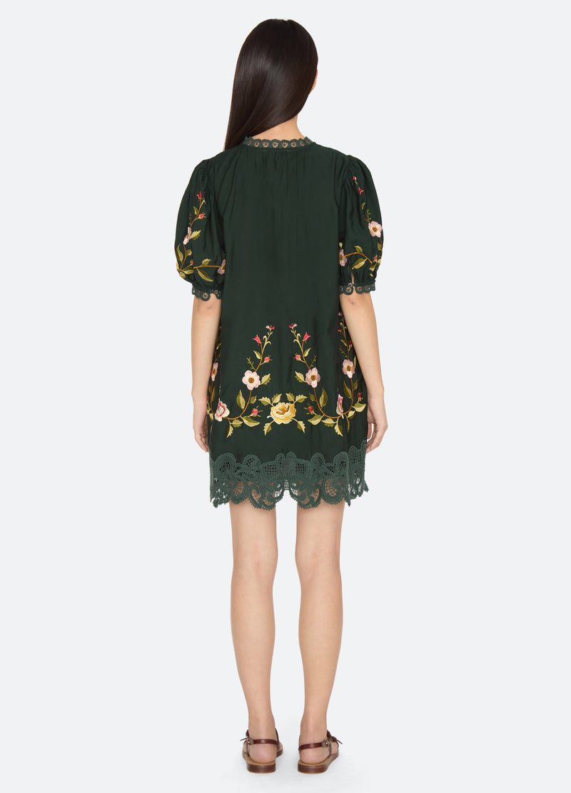 green-shira dress-back view - 3