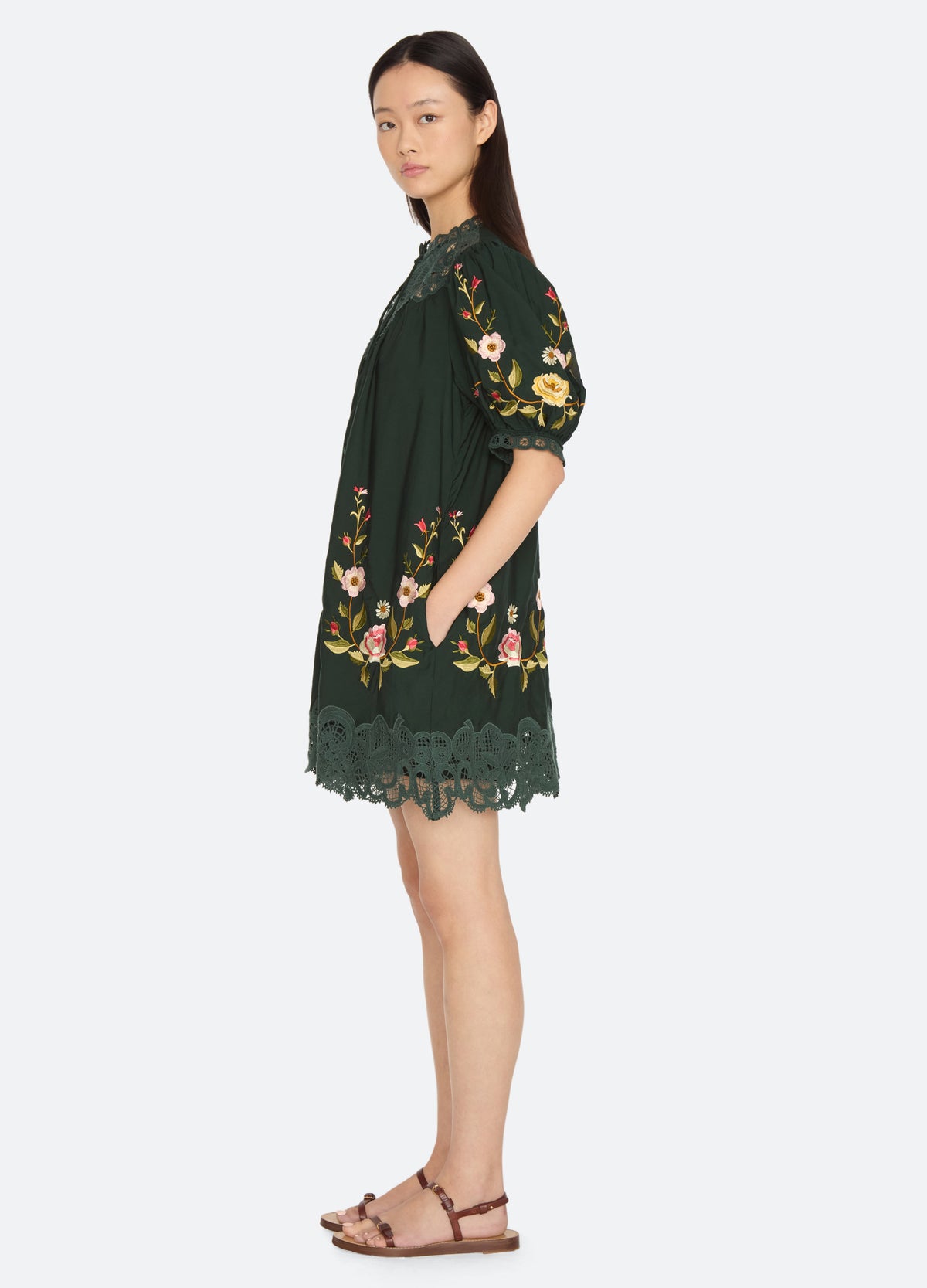 green-shira dress-side view - 4