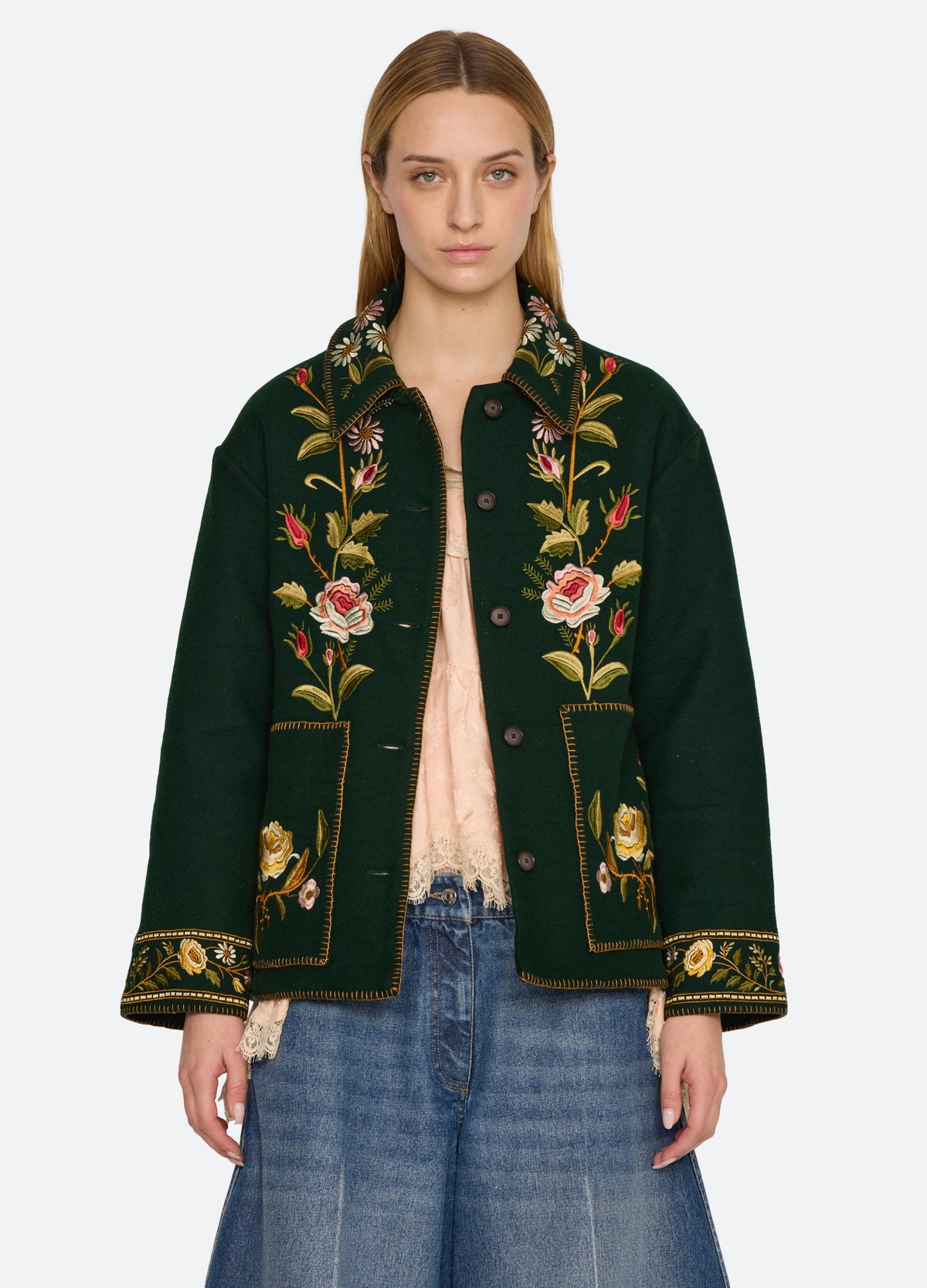 green-shira jacket-front view 2 - 6