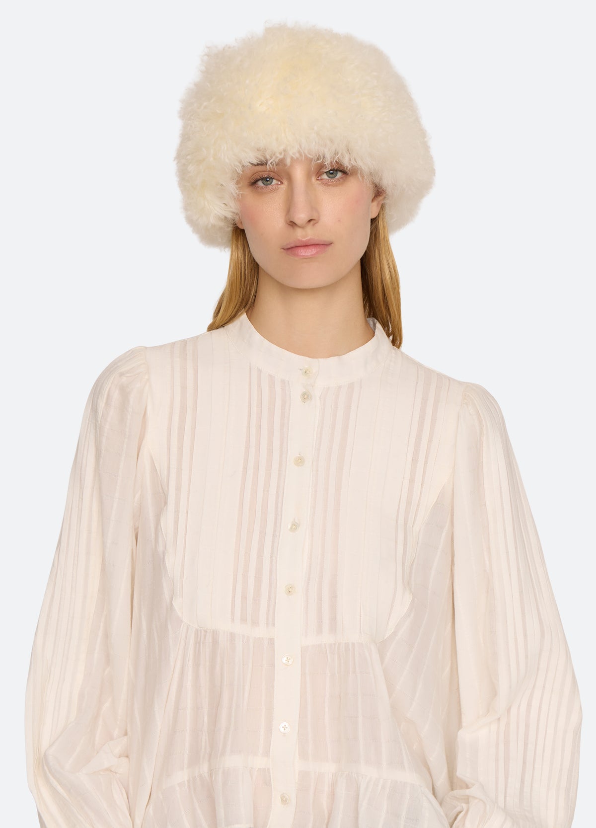 white-michaela hat-front view 2 - 4