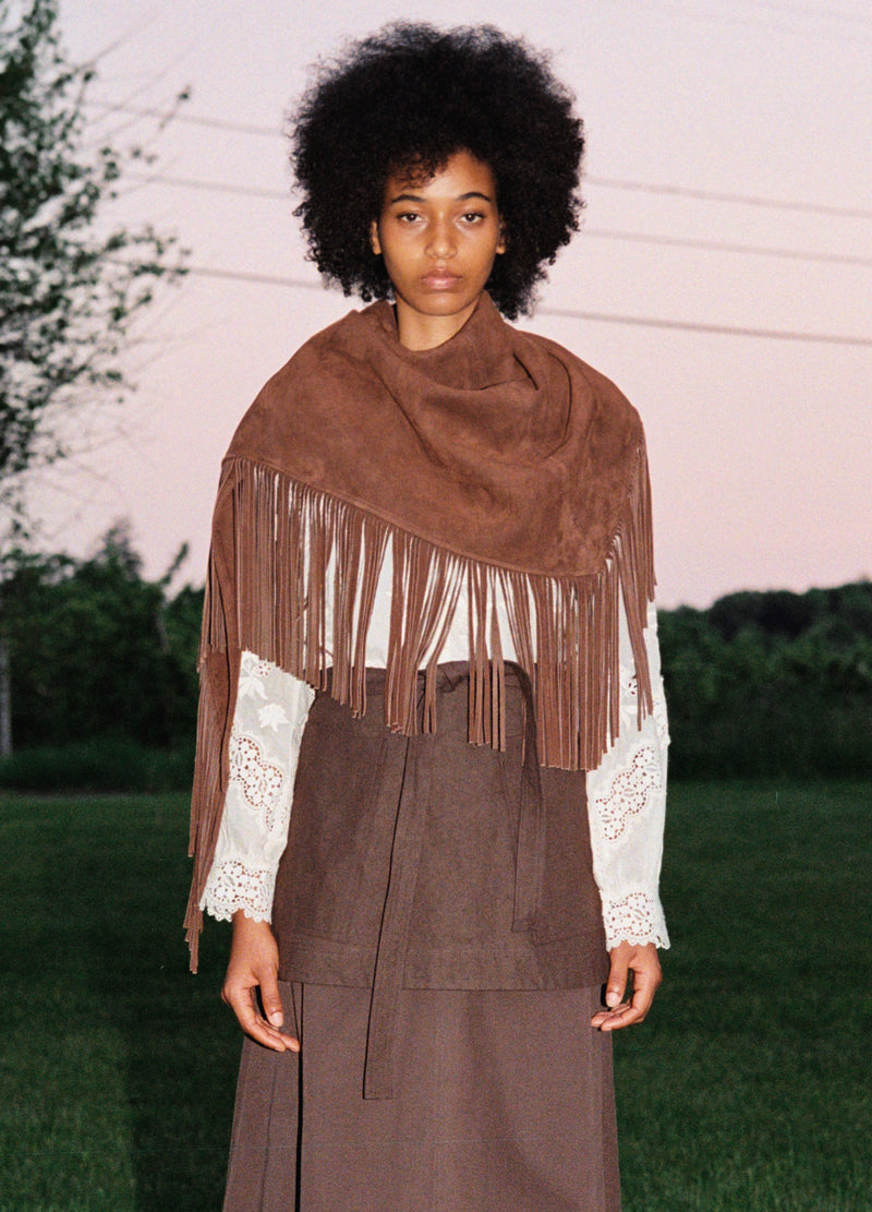cognac-samantha shawl-editorial view - 1