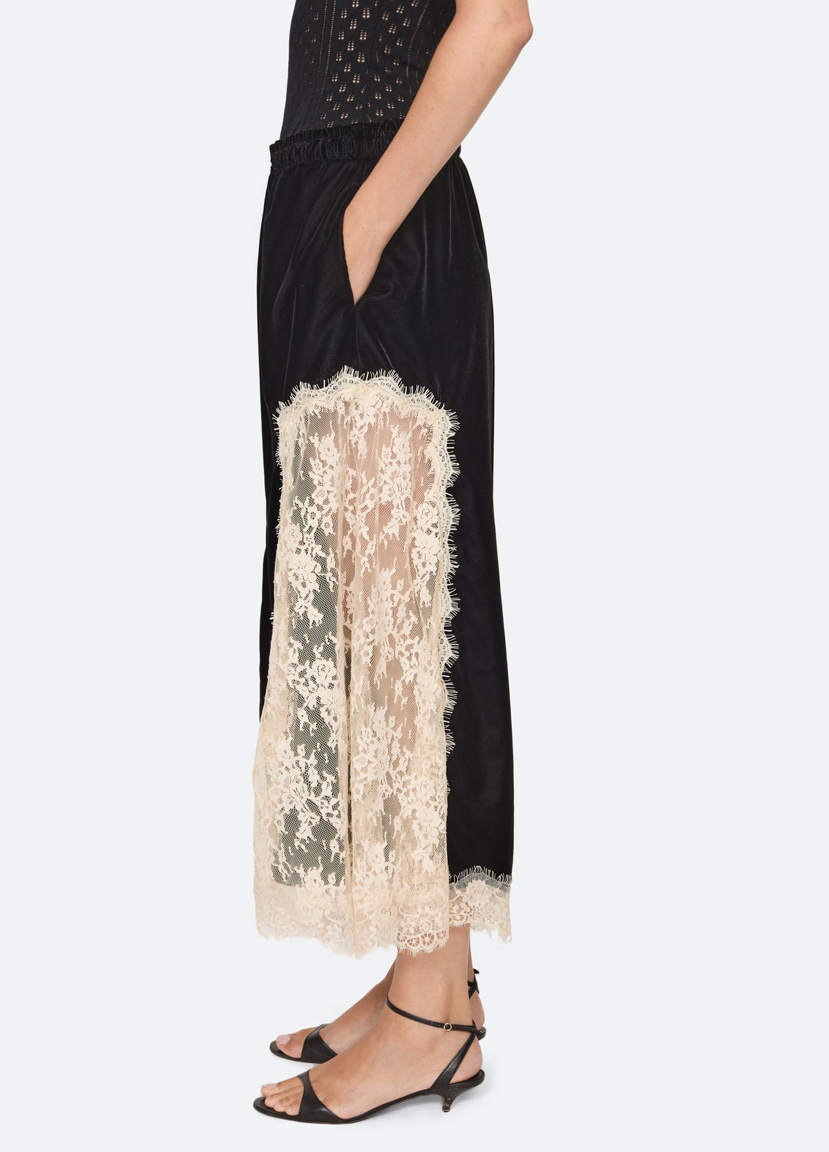 black-evette pants-side view - 5