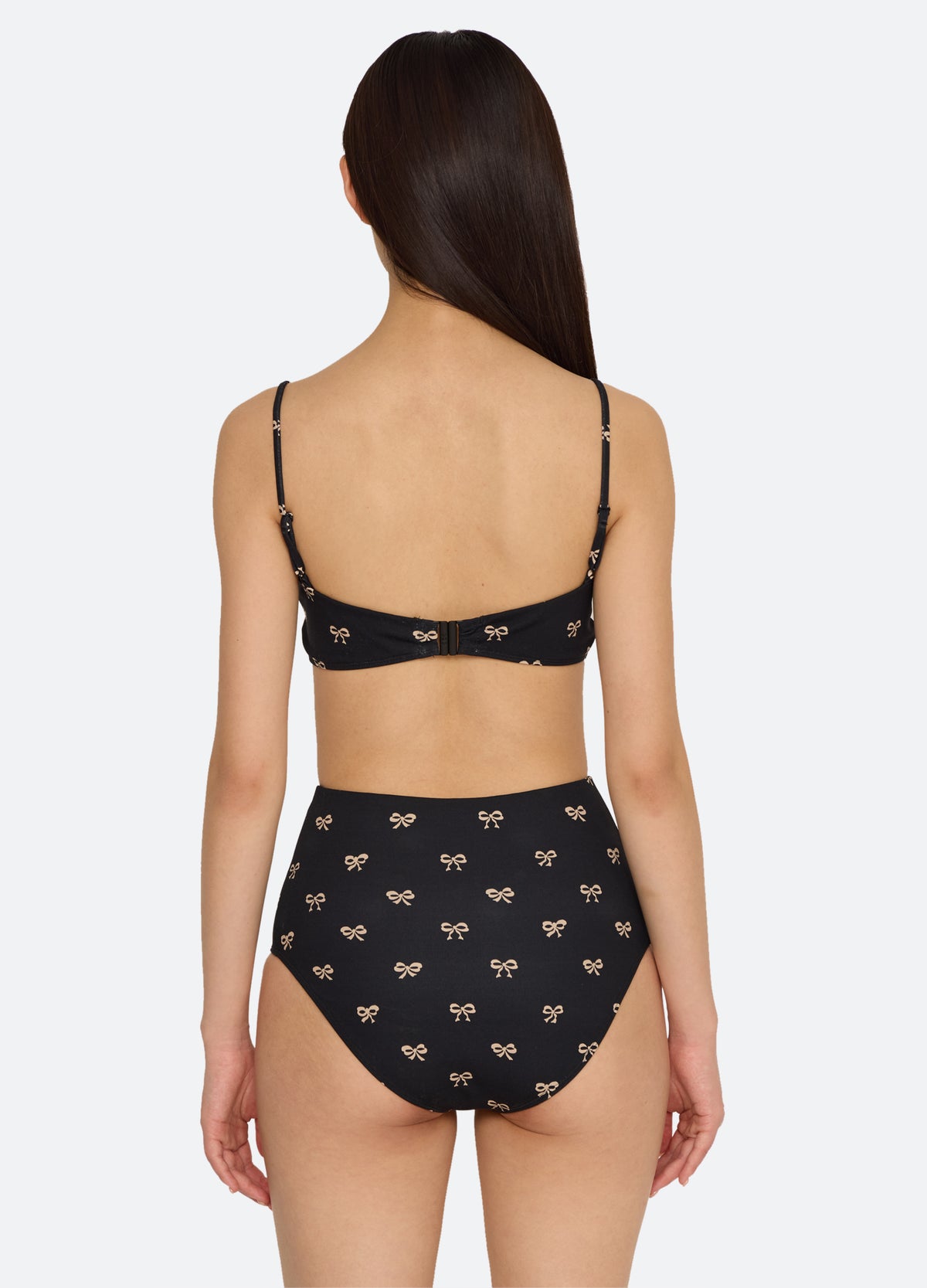 black-lauren bikini top-back view - 3