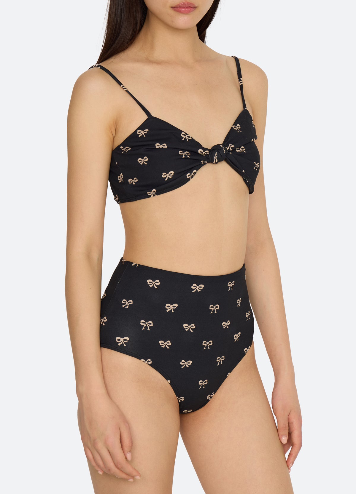 black-lauren bikini top-detail view - 6