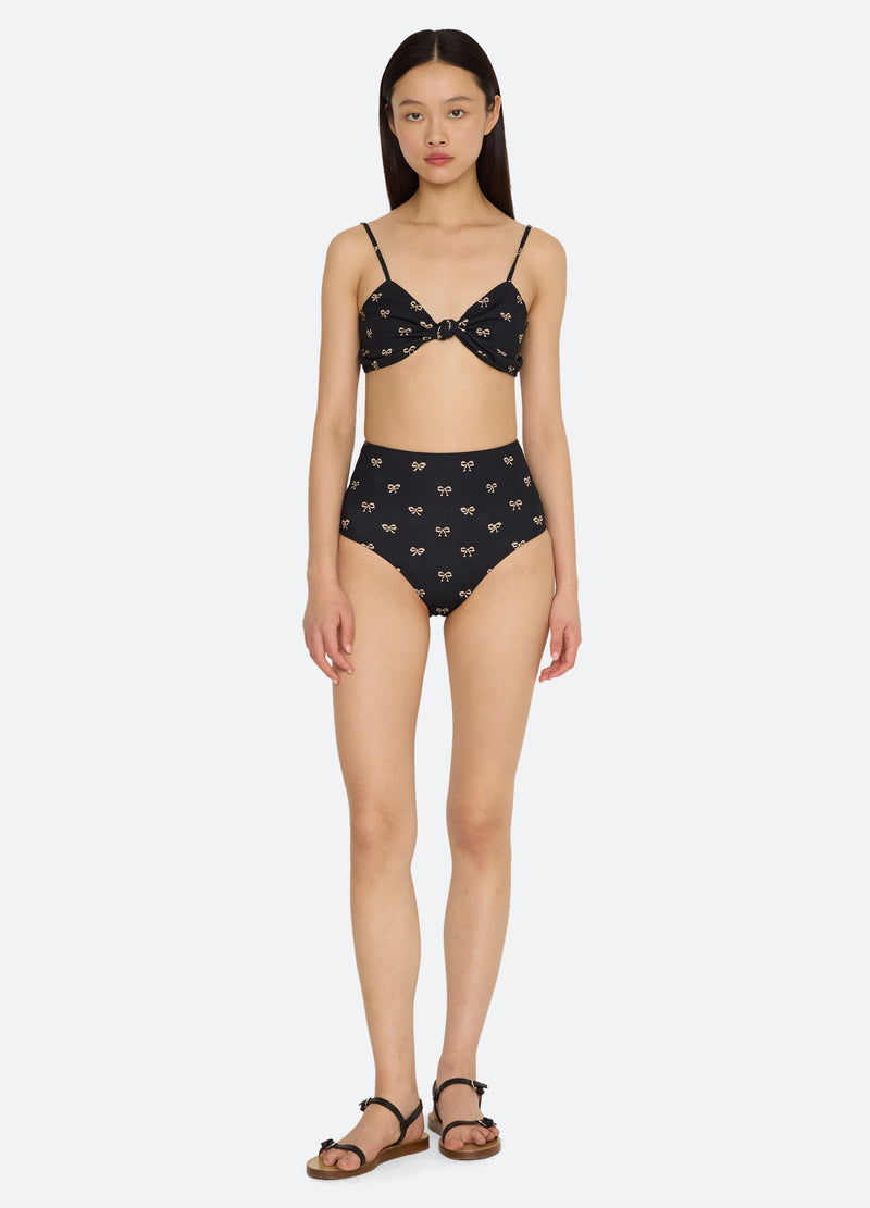 black-lauren bikini bottom-full body view - 2
