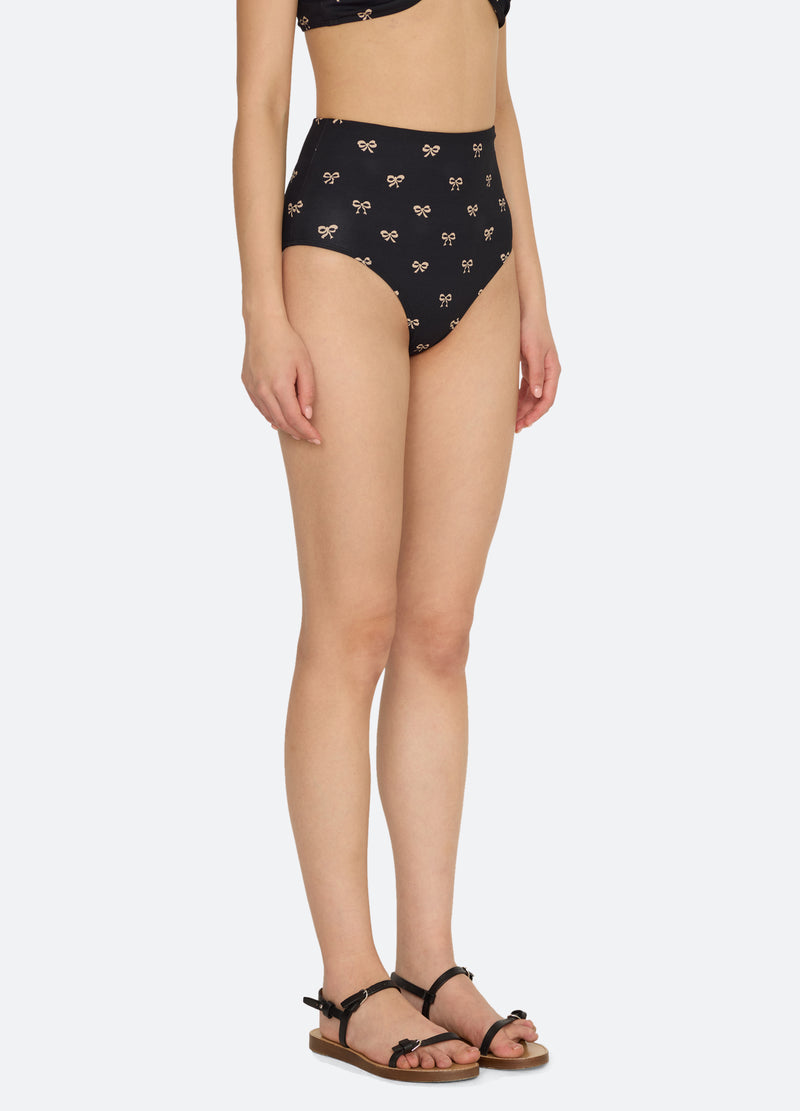 black-lauren bikini bottom-three quarter view - 5