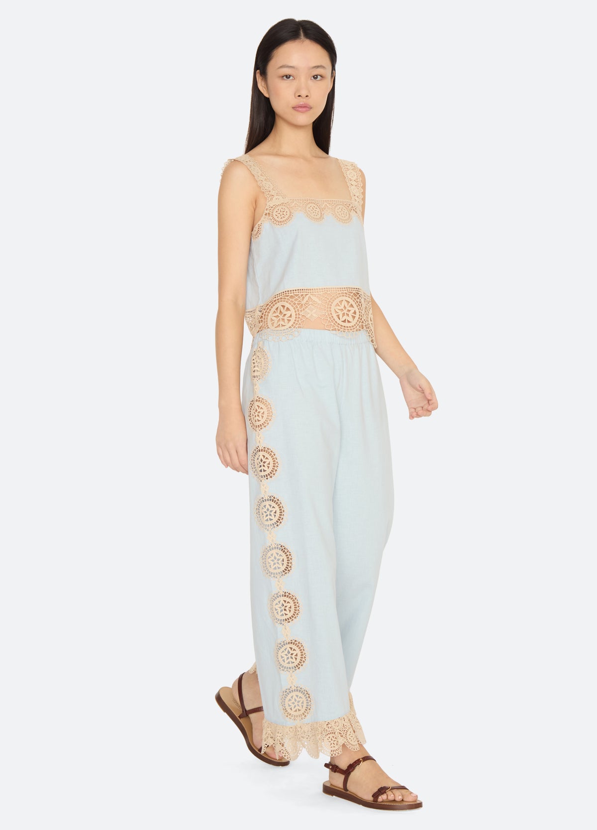 blue-niamh pants-full body view - 4