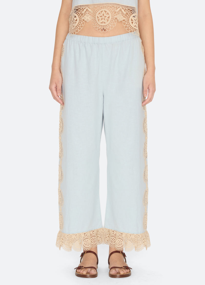 blue-niamh pants-front view - 3