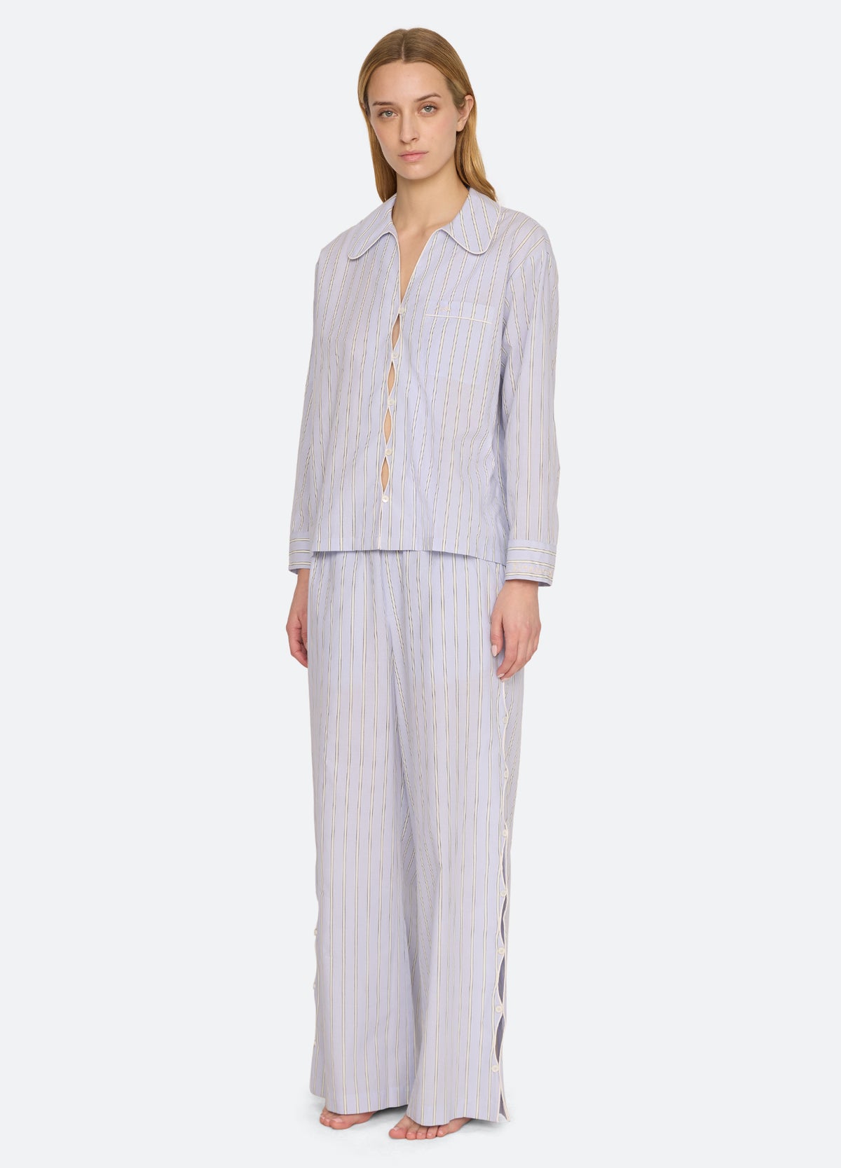 multi-delfine pajama set-three quarter view - 5