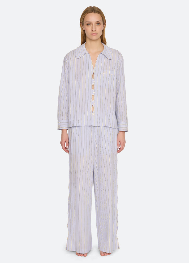 multi-delfine pajama set-front view - 2