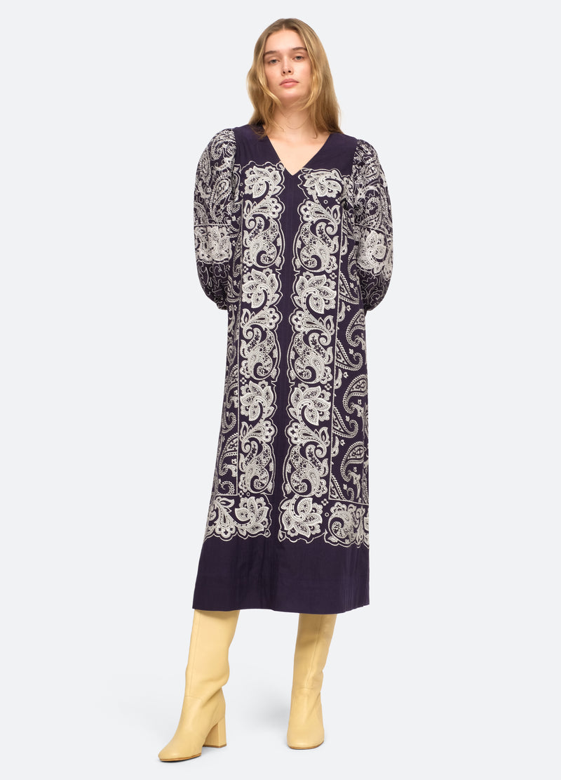 navy-theodora dress-front view 2 - 4