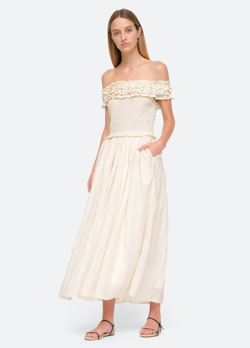 cream-frida dress-front view 2 - 8