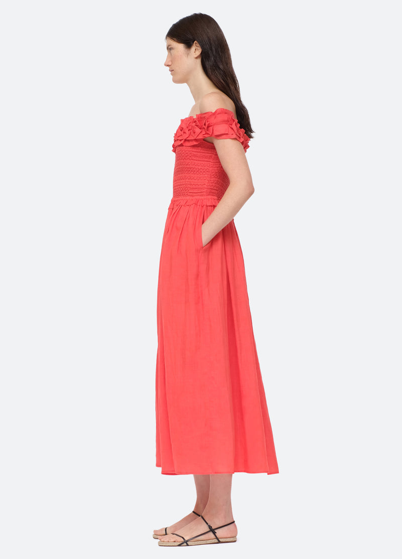 red-frida dress-side view - 11