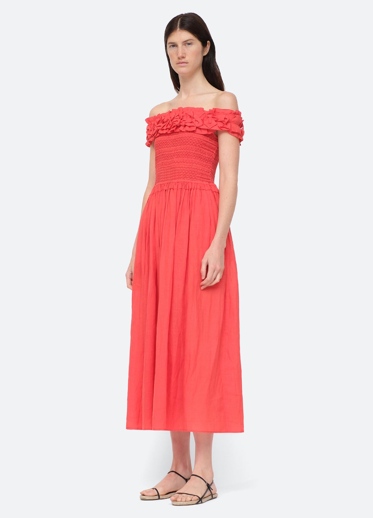 red-frida dress-three quarter view - 13