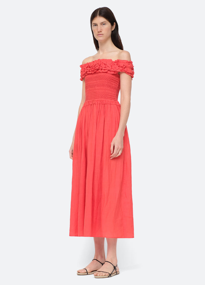 red-frida dress-three quarter view - 13