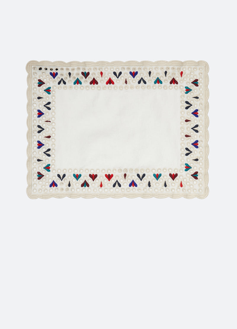 cream-alicia placemat-flat view - 1