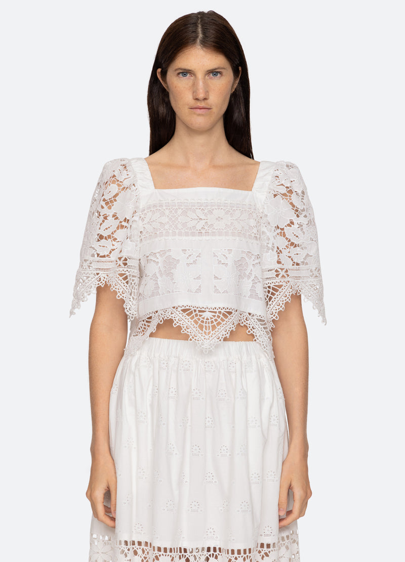 white-joah s/s top-front view - 17