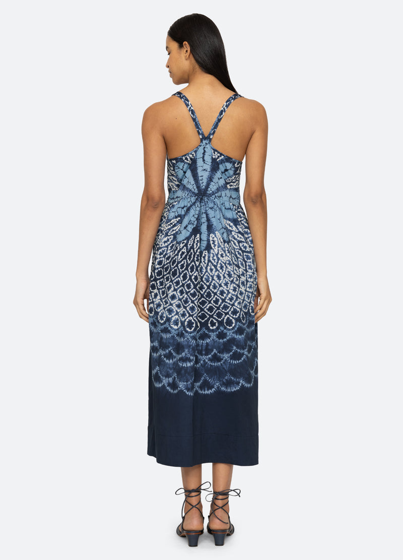 blue-blythe tank dress-back view - 2