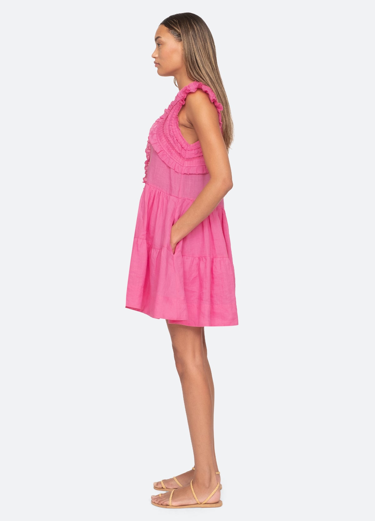 pink-cole tunic-side view - 3
