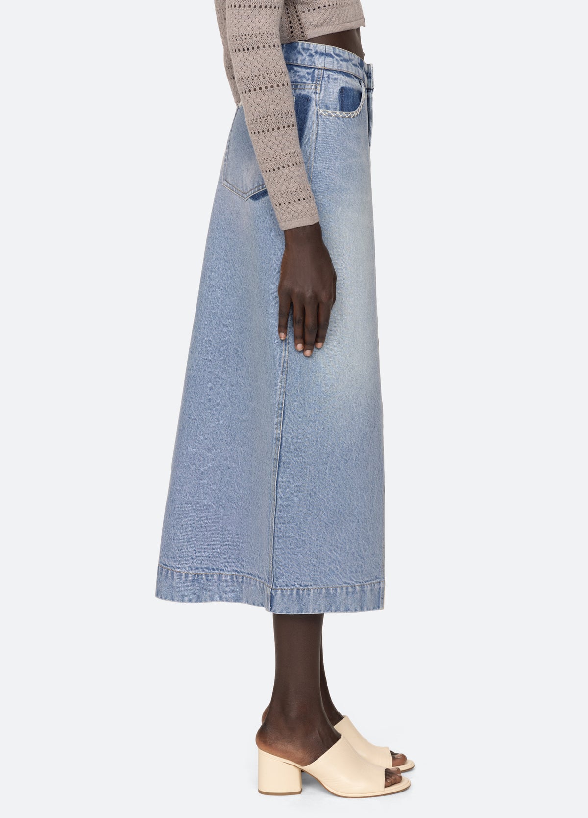 blue-marion skirt-side view - 4